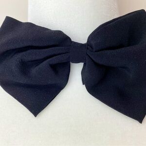 Bow Tie Silk Black Rose Pin and Hankerchief